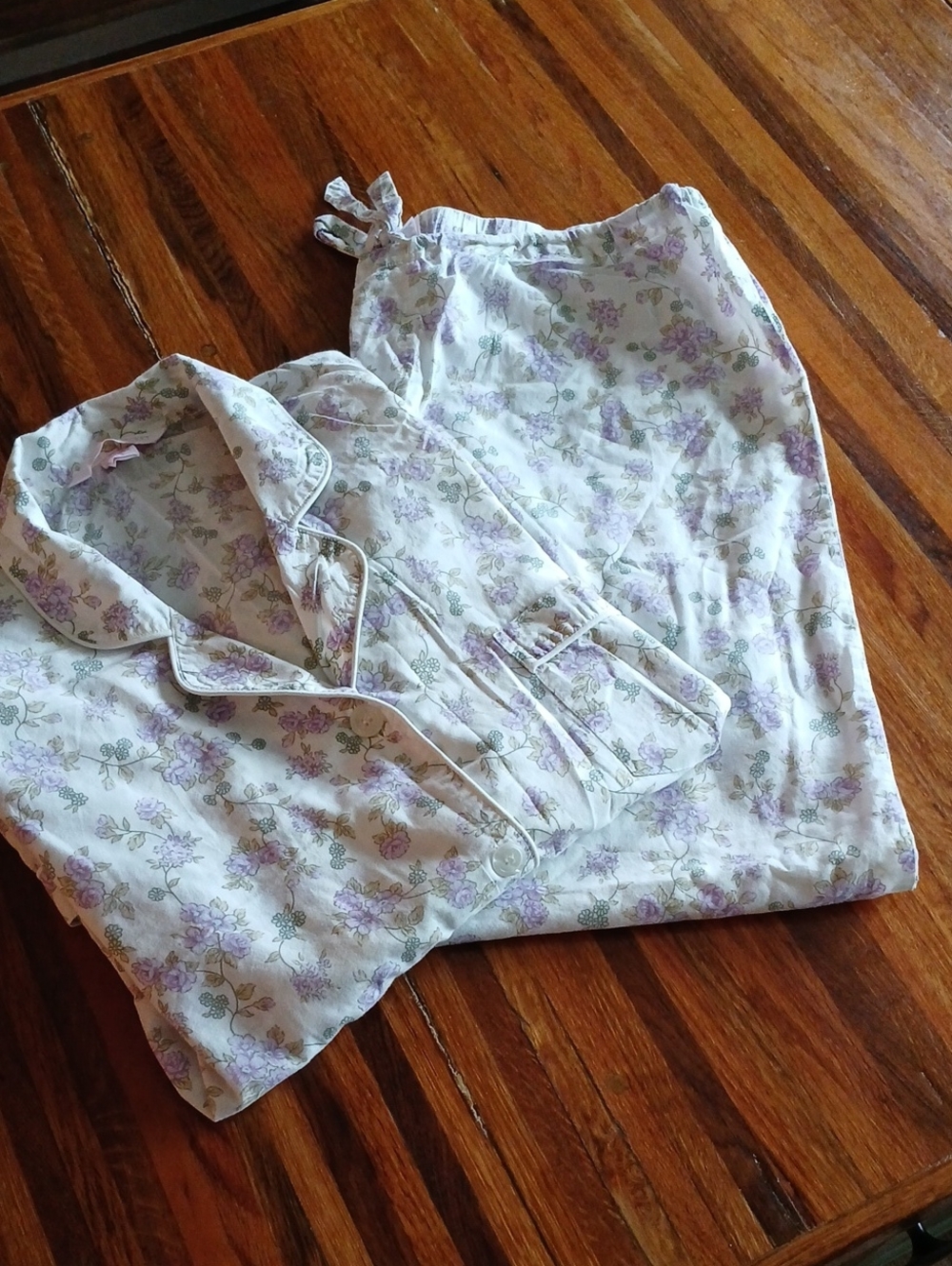 Victoria's Secret Cotton Floral Tunic Pajama Set - Large
